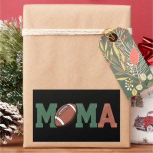 Mama van de 1-jarige voetbal eerste verjaardag rechthoekige sticker