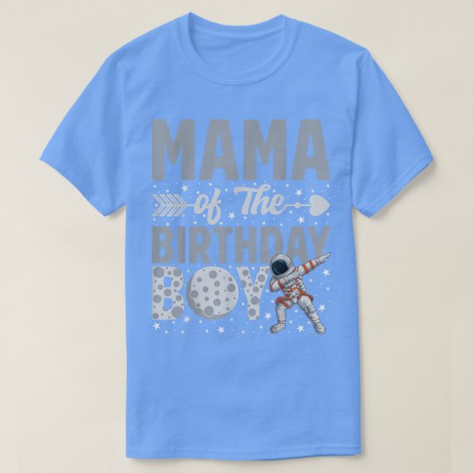 Mama van de Astronaut Boy Space Theme Bda T-shirt (Design voorkant)