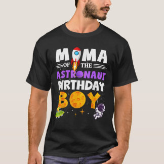 Mama van de Astronaut Boy Space Theme Verjaardagsp T-shirt