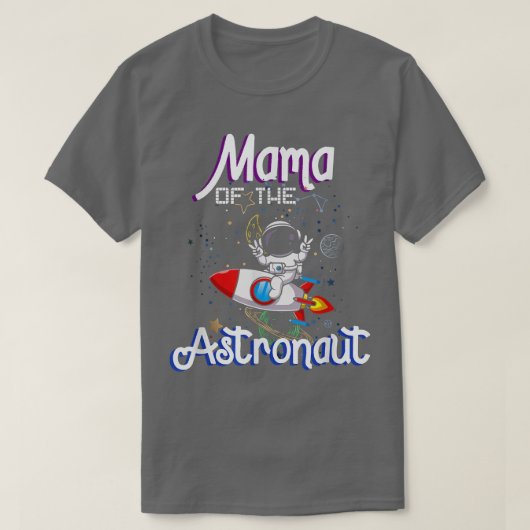 Mama van de Astronaut Space Theme Birthday Familie T-shirt (Design voorkant)