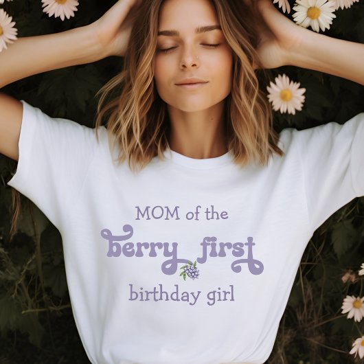 Mama van de Berry Eerste Fairy Verjaardag T-shirt
