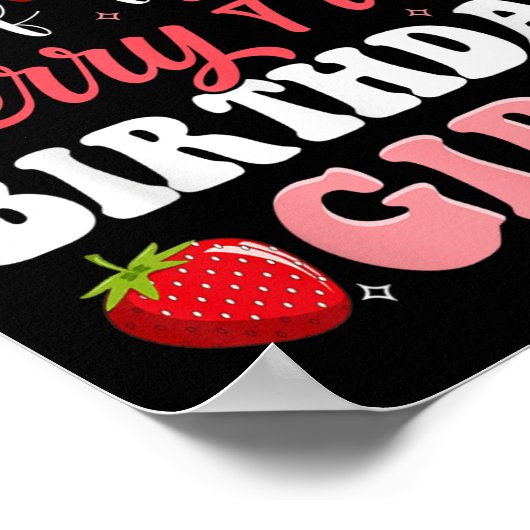 Mama van de Berry Eerste Verjaardag van Meisje Str Poster (Hoek)