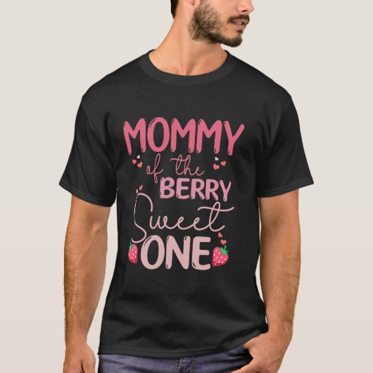 Mama van de Berry Sweet One Aardbei eerste geboort T-shirt (Voorkant)