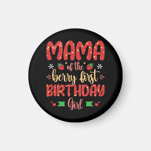Mama van de bes eerste verjaardag meisje grappige magneet (Voorkant)