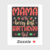 Mama van de bes eerste verjaardag meisje grappige  sticker (Vel)
