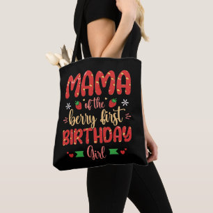 Mama van de bes eerste verjaardag meisje grappige tote bag