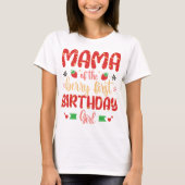 Mama van de bes verjaardag zoete mama aardbeien t-shirt (Voorkant)