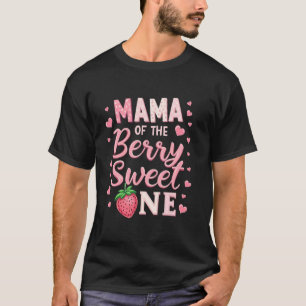 Mama van de bes zoete één aardbei eerste geboorte t-shirt