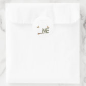 Mama van de Big One verjaardagsjongen Deer Hunter  Ronde Sticker (Tas)