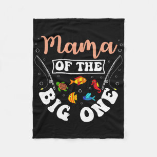 Mama van de Big One Visserij Verjaardagsfeestje Bd Fleece Deken