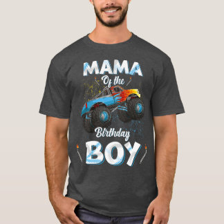 Mama van de Birthday Boy Monster Truck Bday Women T-shirt