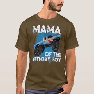 Mama van de Birthday Boy Monster Truck Birthday Pa T-shirt