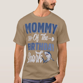 Mama van de Birthday Boy Shark Ocean Matching Fam T-shirt