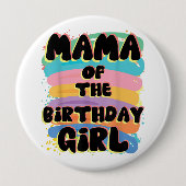 Mama van de Birthday Girl Button | Speciale cadeau (Voorkant)