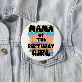 Mama van de Birthday Girl Button | Speciale cadeau