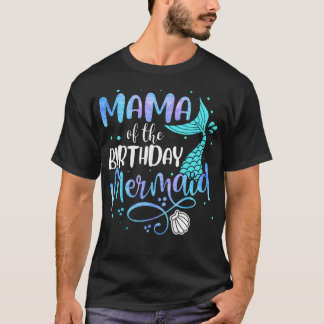 Mama van de Birthday Mermaid Family Matching Party T-shirt