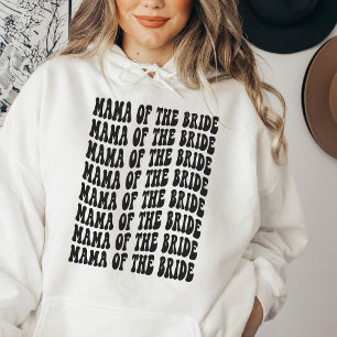 Mama van de Bride Black Matching Bridal Party Hoodie