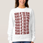 Mama van de Bride Dark Red Matching Bridal Party Trui (Voorkant)