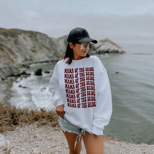 Mama van de Bride Dark Red Matching Bridal Party Trui