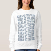 Mama van de Bride Dusty Blue Matching Bridal Party Trui (Voorkant)