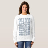 Mama van de Bride Dusty Blue Matching Bridal Party Trui (Voorkant volledig)