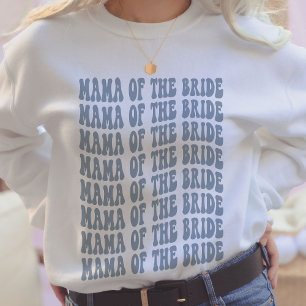Mama van de Bride Dusty Blue Matching Bridal Party Trui