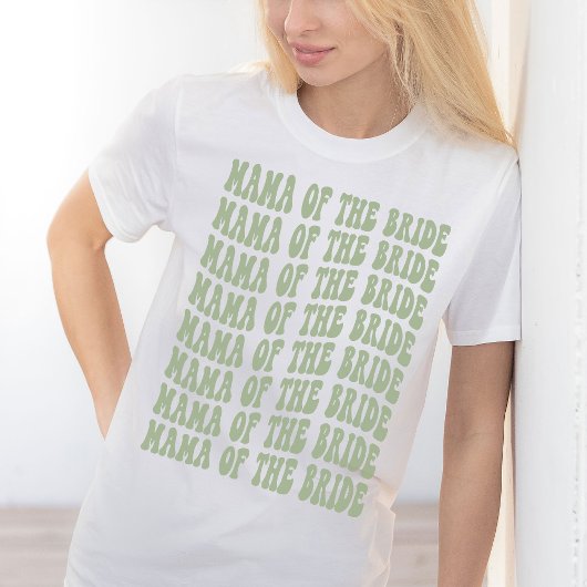 Mama van de Bride Sage Green Matching Bridal Party T-shirt