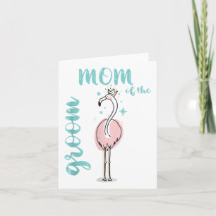 Mama van de bruidegom Flamingo Outfit Wedding Matc Kaart