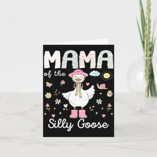 Mama van de domme gans 1e verjaardag meisje famili kaart