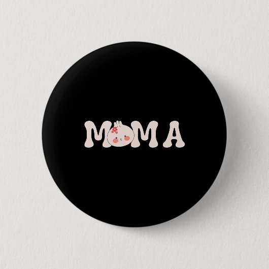 Mama van de Dumpling eerste verjaardag BA Ronde Button 5,7 Cm (Voorkant)