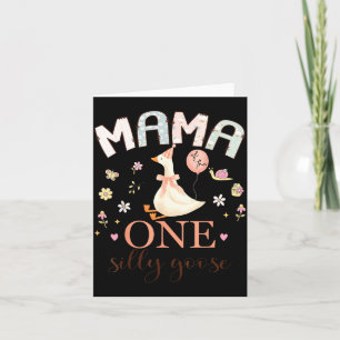 Mama van de ene domme gans 1e verjaardag meisje kaart