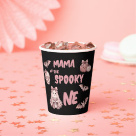 Mama van de enge één Cute Pinkoween-feestje Papieren Bekers