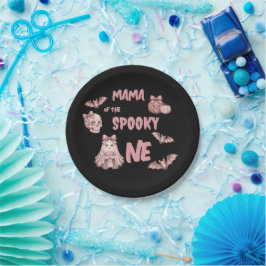 Mama van de enge één Cute Pinkoween-feestje Papieren Bordje