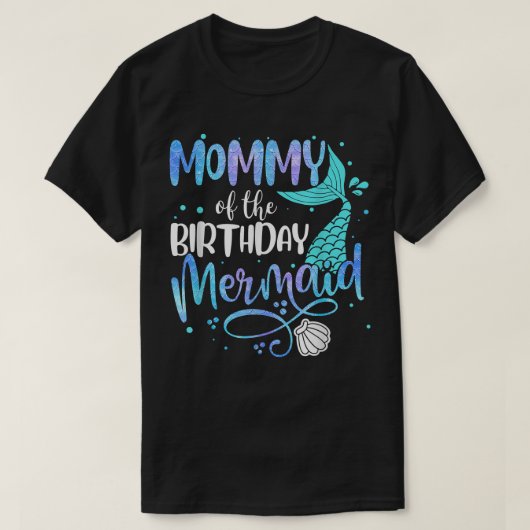 Mama van de familie van de zeemeerminnen die bij e t-shirt (Design voorkant)