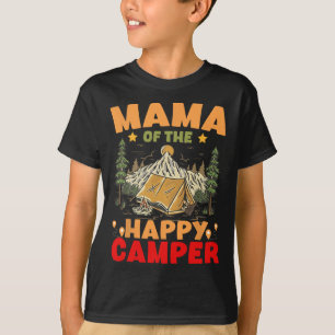 Mama van de gelukkige kampeerder eerste verjaardag t-shirt