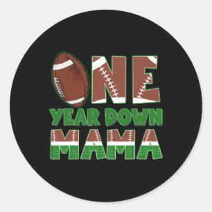 Mama van de jarige jongen 1e verjaardag naar bened ronde sticker