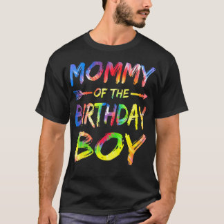 Mama van de jarige jongen Tie Dye Kleurrijke Verja T-shirt