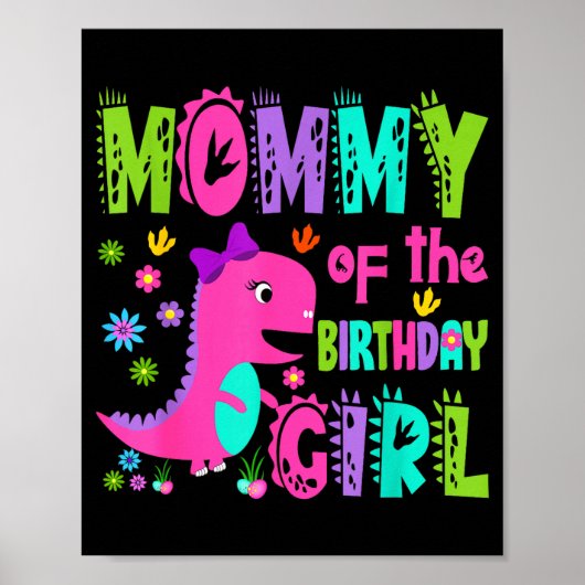Mama van de jarige saurus rex dinosaurus poster (Voorkant)