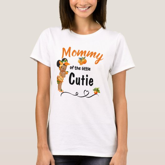 Mama van de kleine Cutie Baby shower Shirt (Voorkant)