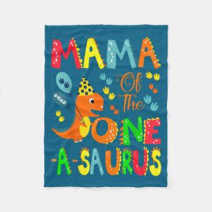 Mama van de One-a-saurus 1e verjaardag jongen dino Fleece Deken
