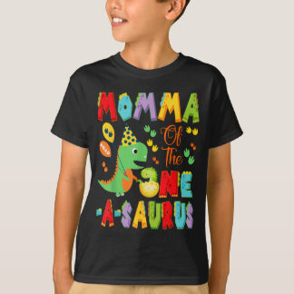 Mama van de One-A-Saurus 1e verjaardag jongen T-shirt
