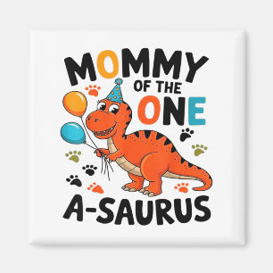 Mama van de One-a-saurus 2de verjaardag Dinosaur P Magneet