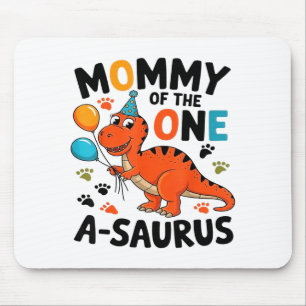 Mama van de One-a-saurus 2de verjaardag Dinosaur P Muismat