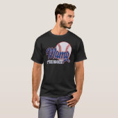 Mama van de Rookie Honkbal Verjaardag Honkbal De T-shirt (Voorkant volledig)