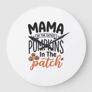 Mama van de Schattigste Pompoenen Herfst Shirt Ont Grote Klok