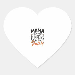 Mama van de Schattigste Pompoenen Herfst Shirt Ont Hart Sticker