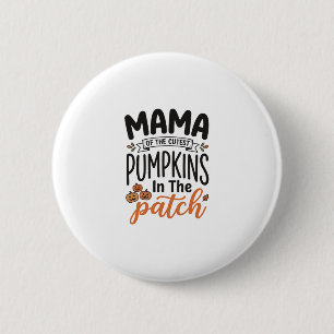 Mama van de schattigste pompoenen herfst shirt ont ronde button 5,7 cm