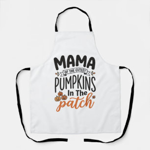 Mama van de schattigste pompoenen herfst shirt ont schort