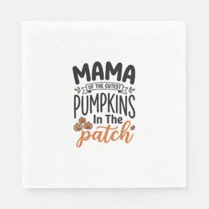Mama van de schattigste pompoenen herfst shirt ont servet