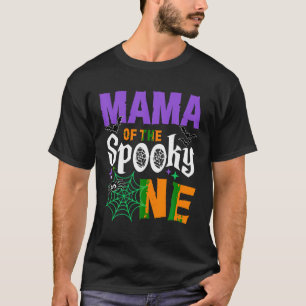 Mama van de spooky een jongen Halloween 1e verjaar T-shirt